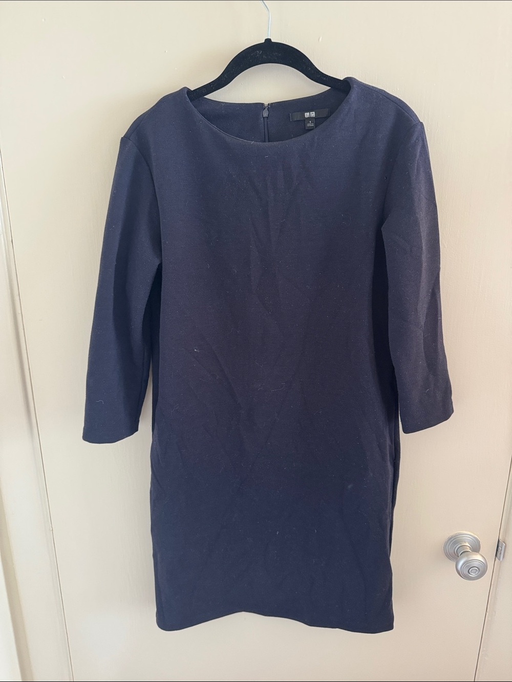 UNIQLO Dark Navy Long Sleeve Sheath Dress